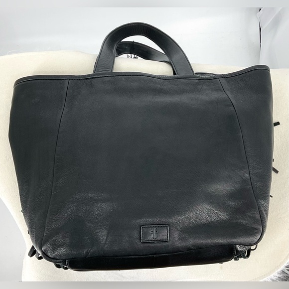 Frye Vivian Fringed Oversized Tote Black NEW - Picture 13 of 13